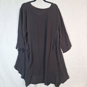 Wall London Black 100% Silk dress size L/XL